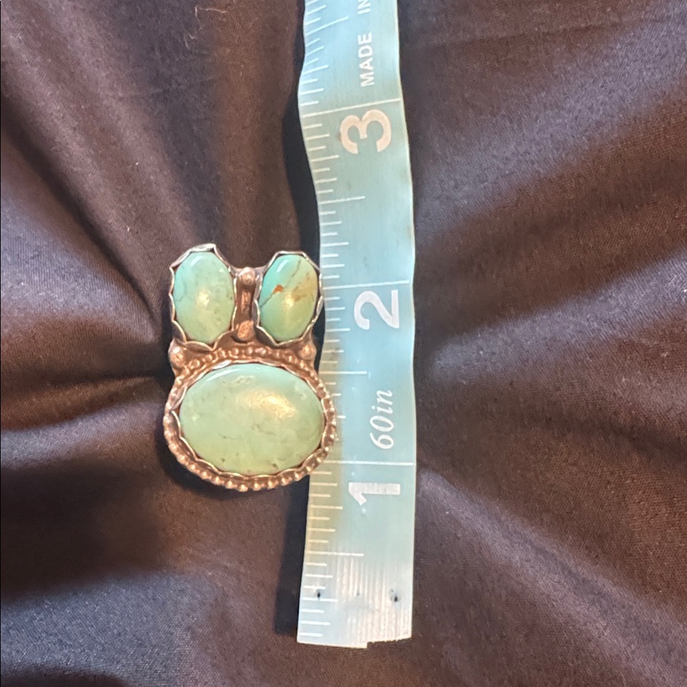 Turquoise Silver Ring - Picture 3 of 5